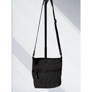 The Sak Lucia‎ crochet crossbody bag urban static black and gray color Purse